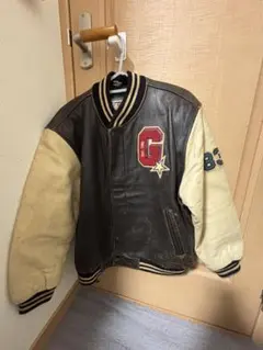 パ*パ様 牛革製 レザースタジャン 旧タグ 90s