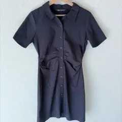 ZARA ブラック シャツワンピース 半袖