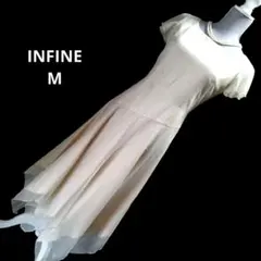 【アンフィニ】ロングチュールワンピース ドレス 発表会 結婚式 【M】