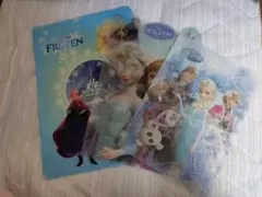 【全体的に傷あり】アナと雪の女王 クリアファイル1枚＆下敷き2枚セット アナ雪