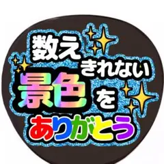 手作りうちわ　うちわ文字　ファンサうちわ　数えきれない景色をありがとう