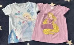 Disney エルサ ラプンツェル 半袖トップス 2枚セット