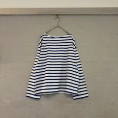 ✿SLOBE IENA✿ボーダーロンTEE コットン ホワイト×ブルー2025製
