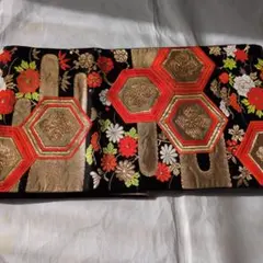 華やかな花柄 昔袋帯