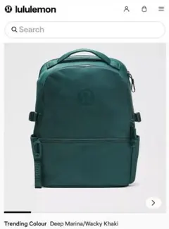 新品未使用！lululemon Crew Backpack 22L グリーンのサムネイル