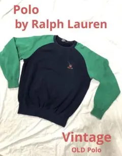 希少✴︎古着90sポロバイラルフローレン　裏起毛　刺繍ロゴ　プルオーバースウェット