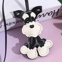 【新品】シュナウザー キーホルダー ブラック　バッグ チャーム