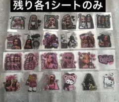 キティちゃん Bratz 日焼けキティ ステッカー シール6枚セットグリッター