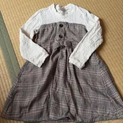 any fam チェック柄 ワンピース 120