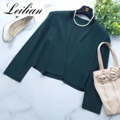 近年モデル 定価4.9万 レリアン サイズ9 M ショートカーディガン 七分袖