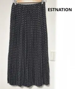ESTNATIONドット柄プリーツロングスカートのサムネイル