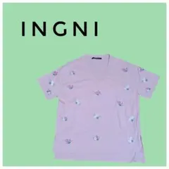 【未使用品】INGNI フラワー刺繍 Vネックトップス ピンク M 総柄