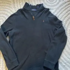 Polo Ralph Lauren ハーフジップ ニット 黒 L