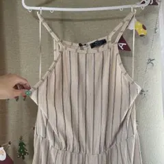 Bershka ストライプ柄 オールインワン サロペット M 夏服レディースのサムネイル