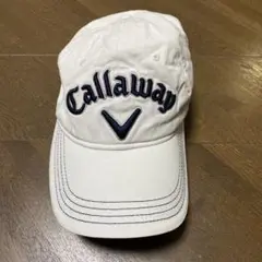 【Callaway】キャロウェイ　ゴルフキャップ　白　ホワイト　フリー　帽子