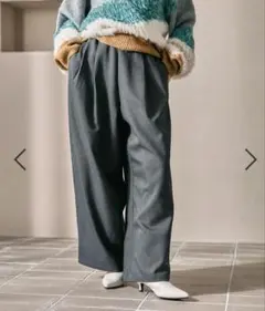 LEPSIMレプシィム 2タックストレートパンツ グレー 美品