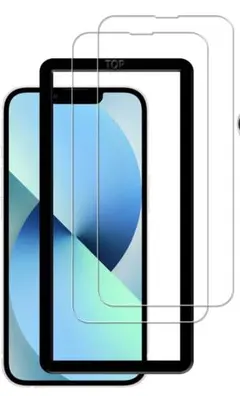 2枚入り iPhone 13 mini ガラスフィルム ガイド枠