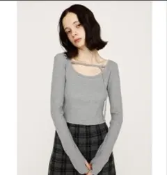 【最終値下げ】SLY ツーウェイ カットリブ トップス