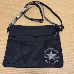 【美品】コンバース サコッシュ ショルダーバッグ メッシュ 星柄 ロゴプリントのサムネイル