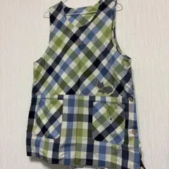 猫刺繍 チェック柄 エプロンのサムネイル