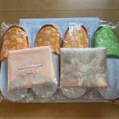 ディズニーホテル　キッズスリッパ4点エコバッグ2点