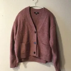 いっかん様専用　スフレヤーン Vネックショートカーディガン M