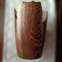 秋田杉　花器　中筒付き