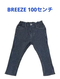 BREEZE 100cm ネイビー ストライプ 長ズボン