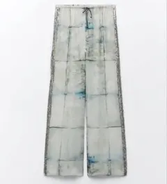 ZARA 新品タグ付き　スパンコール　プリントパンツ