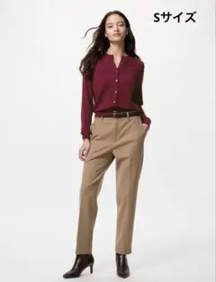 ユニクロ　ウォームスマートパンツ　ブラウン　Sサイズ