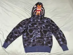 A BATHING APE シャークパーカー 迷彩 ブルーのサムネイル