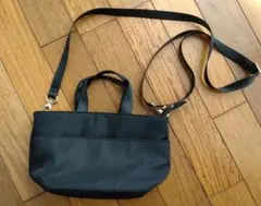 アフタヌーンティー シンプル軽量ミニショルダーバッグ (ブラック)のサムネイル