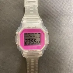 niko and ... デジタル腕時計 クリア/ピンク