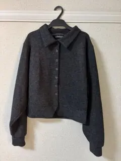 CANIE チャコール　ニット　長袖　黒