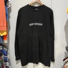 古着 HARLEY-DAVIDSON ブラック長袖カットソー ロンT