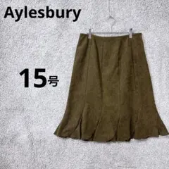 4688 アリスバーリー フレアスカート 15号 ブラウン 総柄 東京スタイル