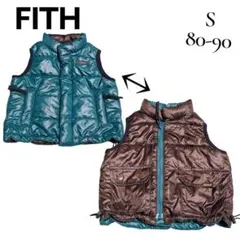 【FITH】リバーシブル ダウンベスト S（80〜90cm）