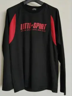 【匿名配送】lotto　長袖 スポーツTシャツ ブラック　Lのサムネイル