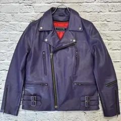 クシタニ ダブルライダースジャケット ヴィンテージ 80s 日本製 水色