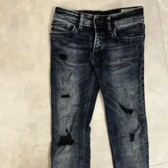 美品　8y DIESEL ダメージ スキニー デニム ジーンズ