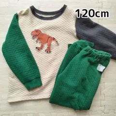 ユニクロUNIQLO アニアコラボキルトパジャマ　120cm　恐竜　ダイナソー