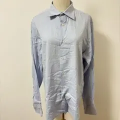 海外古着　長袖シャツ レギュラーカラー 長袖 チェック M 青 綿 カジュアルのサムネイル