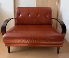 B-COMPANYクールベ 合成皮革 2人掛けソファ ミッドセンチュリー