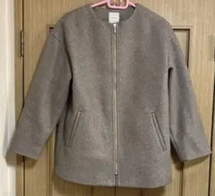 anyFam ファイバーウール ノーカラーコート