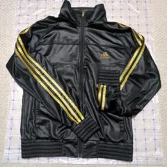 adidas DIR EN GREY 京 着用 コーティングジャージ 黒金 M