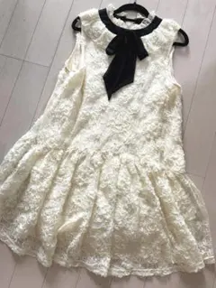 新品未使用　ZARA ノースリーブ 総レースリボン付きワンピース　Mサイズ