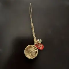亀 縁起物 ストラップ 金運 招福