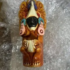 メキシコ 民芸品 ショットグラス アステカモチーフ