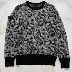 【美品✨】BRIEFING ニット セーター 長袖 カモフラ 洗える 黒×グレー