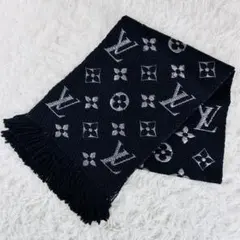 ルイヴィトン エシャルプ　ロゴマニア シャイン モノグラムブラック LOUIS VUITTON】ルイ・ヴィトン エシャルプ ロゴマニア シャイン